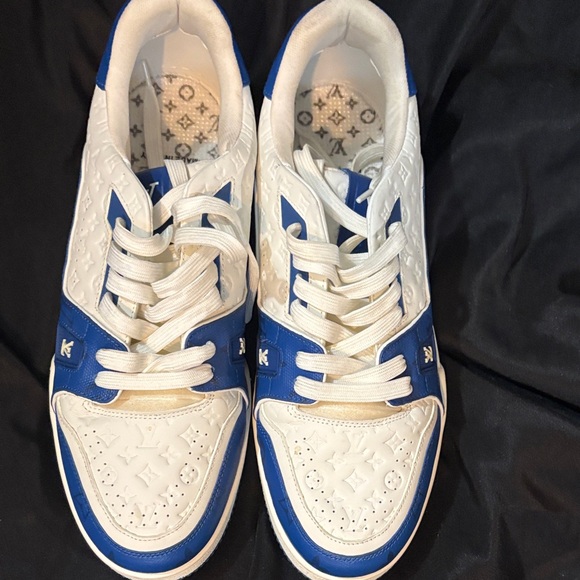 Louis Vuitton Blue and White Sneakers - Picture 1 of 11